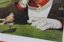 Four (4) Classic Weary Willie Clown Golf Prints - Framed