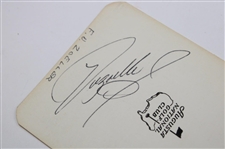 Fuzzy Zoeller Signed Augusta National Par 3 Course Scorecard