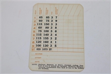 Fuzzy Zoeller Signed Augusta National Par 3 Course Scorecard