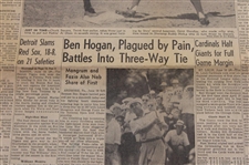 1950 Los Angeles Times Ben Hogan 'Comeback' Sports Section Cover