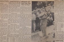 1950 Los Angeles Times Ben Hogan 'Comeback' Sports Section Cover