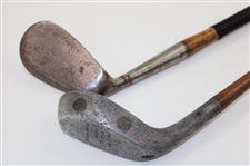 Three (3) Wood Shafted Clubs: Beekett Backspin Mashie, LH Mills Putter & Braid Mills Putter w/ Shaft Stamp