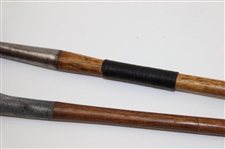 Three (3) Wood Shafted Clubs: Beekett Backspin Mashie, LH Mills Putter & Braid Mills Putter w/ Shaft Stamp