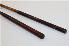 Three (3) Wood Shafted Clubs: Beekett Backspin Mashie, LH Mills Putter & Braid Mills Putter w/ Shaft Stamp