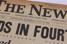 1930 The News Bobby Jones 'Jones Leads In Fourth Round' Newspaper Article