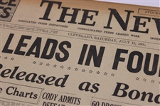 1930 The News Bobby Jones 'Jones Leads In Fourth Round' Newspaper Article