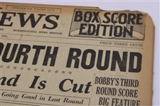 1930 The News Bobby Jones 'Jones Leads In Fourth Round' Newspaper Article