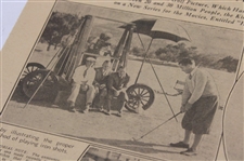 1933 Atlanta Journal Bobby Jones 'Bobby Jones Returns To The Movies' Newspaper Article