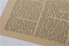 1933 Atlanta Journal Bobby Jones 'Bobby Jones Returns To The Movies' Newspaper Article
