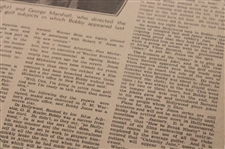 1933 Atlanta Journal Bobby Jones 'Bobby Jones Returns To The Movies' Newspaper Article