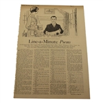 1933 Atlanta Journal Bobby Jones 'Bobby Jones Returns To The Movies' Newspaper Article