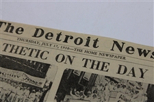 1930 Detroit News Bobby Jones 'The Emperor Of All Golf Receives The Plaudits Of The Multitude' Newspaper Article