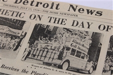 1930 Detroit News Bobby Jones 'The Emperor Of All Golf Receives The Plaudits Of The Multitude' Newspaper Article