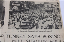 1930 Detroit News Bobby Jones 'The Emperor Of All Golf Receives The Plaudits Of The Multitude' Newspaper Article