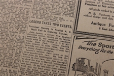 1919 New York Times Bobby Jones 'Golf Stars Will Meet At Siwanoy' Newspaper Article/Photo