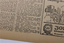 1919 New York Times Bobby Jones 'Golf Stars Will Meet At Siwanoy' Newspaper Article/Photo