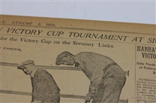 1919 New York Times Bobby Jones 'Golf Stars Will Meet At Siwanoy' Newspaper Article/Photo