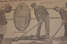 1919 New York Times Bobby Jones 'Golf Stars Will Meet At Siwanoy' Newspaper Article/Photo