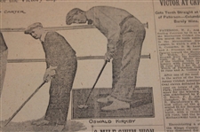 1919 New York Times Bobby Jones 'Golf Stars Will Meet At Siwanoy' Newspaper Article/Photo