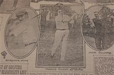 1919 New York Times Bobby Jones 'Golf Stars Will Meet At Siwanoy' Newspaper Article/Photo