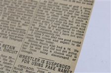 1929 Detroit News Bobby Jones 'He's The Houdini Of The Links' Newspaper Article