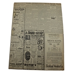 1929 Detroit News Bobby Jones 'He's The Houdini Of The Links' Newspaper Article