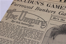 1929 Detroit News Bobby Jones 'He's The Houdini Of The Links' Newspaper Article