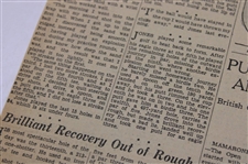 1929 Detroit News Bobby Jones 'He's The Houdini Of The Links' Newspaper Article