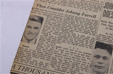 1929 Detroit News Bobby Jones 'He's The Houdini Of The Links' Newspaper Article