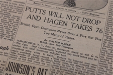 1929 Detroit News Bobby Jones 'He's The Houdini Of The Links' Newspaper Article