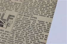 1929 Detroit News Bobby Jones 'He's The Houdini Of The Links' Newspaper Article