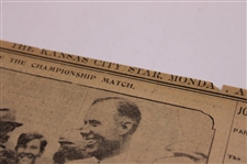 1927 Kansas City Star Bobby Jones 'The Finish Of The Championship Match' Newspaper Article