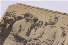 1927 Kansas City Star Bobby Jones 'The Finish Of The Championship Match' Newspaper Article