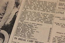 1927 Kansas City Star Bobby Jones 'The Finish Of The Championship Match' Newspaper Article