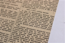 1927 Kansas City Star Bobby Jones 'The Finish Of The Championship Match' Newspaper Article