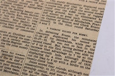 1927 Kansas City Star Bobby Jones 'The Finish Of The Championship Match' Newspaper Article