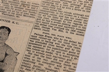 1927 Kansas City Star Bobby Jones 'The Finish Of The Championship Match' Newspaper Article