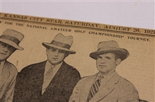 1927 Kansas City Star Bobby Jones 'Ready For The National Amateur Golf Championship Tourney' Newspaper Article