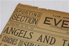 1916 Los Angeles Evening Express Bobby Jones 'Golf Champion To Meet Boy Marvel In Tourney Today' Newspaper Article
