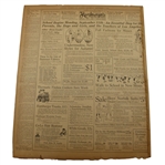 1916 Los Angeles Evening Express Bobby Jones 'Golf Champion To Meet Boy Marvel In Tourney Today' Newspaper Article
