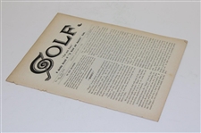 1899 Golf Far And Sure Weekly Record - Friday, January 6th
