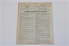 1899 Golf Far And Sure Weekly Record - Friday, January 6th