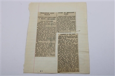 1938 Challenge Match Locke/Brews Vs. Cotton/Whitcomb at Walton Heath Photo, Articles & Scorecard