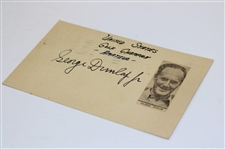 George Dunlap Jr. Signed GPC - 1933 US Amateur Champ JSA ALOA
