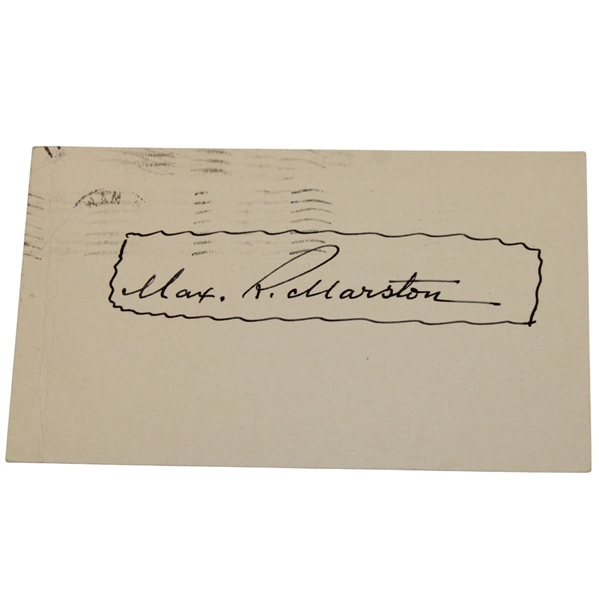 Max Marston Signed GPC - 1923 US Amateur Champ JSA ALOA