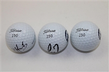 Trevino, Smith & Lowry Signed Open Logo Golf Balls JSA ALOA