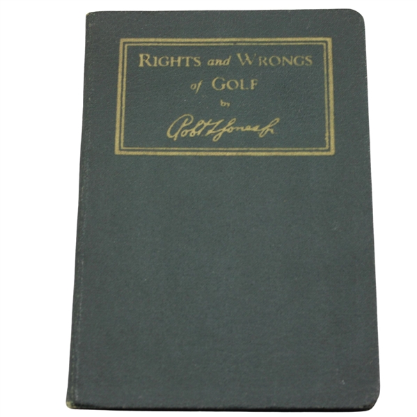 1935 Rights and Wrongs of Golf by Bobby Jones AG Spalding & Bros Green Cover Booklet