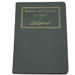 1935 Rights and Wrongs of Golf by Bobby Jones AG Spalding & Bros Green Cover Booklet