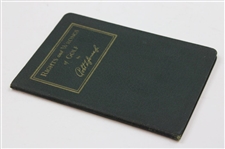 1935 'Rights and Wrongs of Golf' by Bobby Jones AG Spalding & Bros Green Cover Booklet
