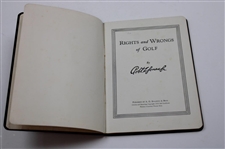 1935 'Rights and Wrongs of Golf' by Bobby Jones AG Spalding & Bros Green Cover Booklet